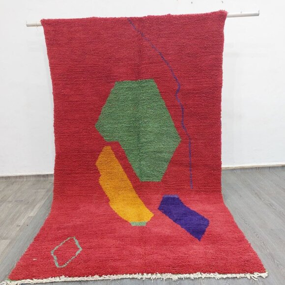 Tapis Beni ourain berbère entièrement en laine - Picture 1 of 5